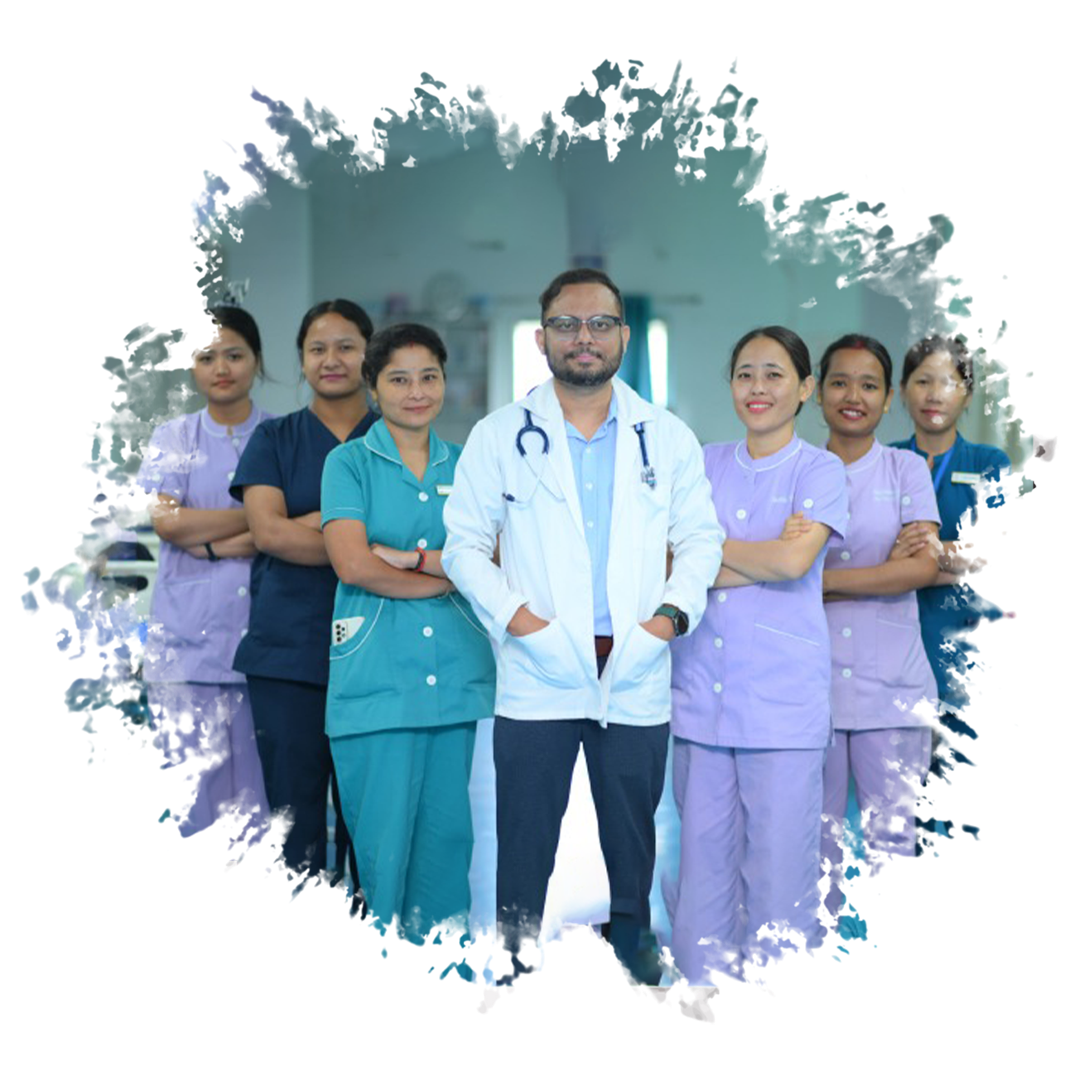 Nurse administering IV care
